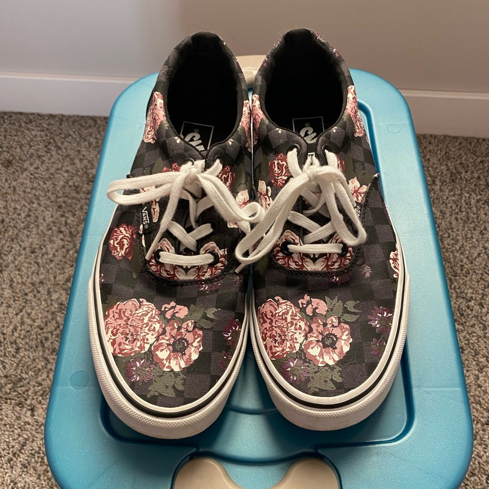 Cute floral vans shoes